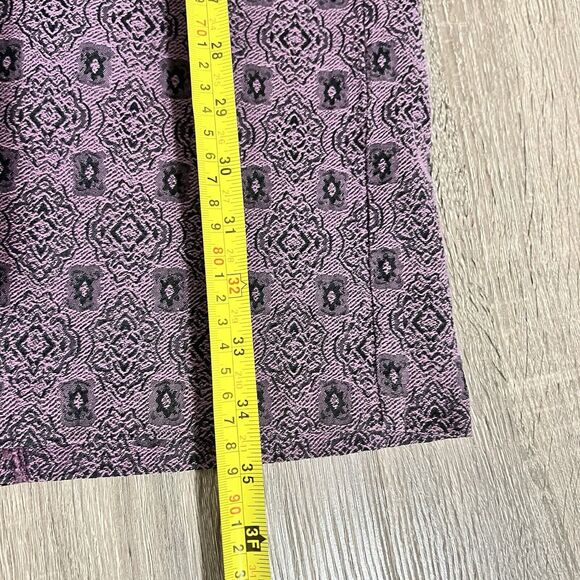 Habitat Vintage Midi Printed Skirt Size M Purple Grunge Whimsy Goth Romantic - Picture 8 of 8